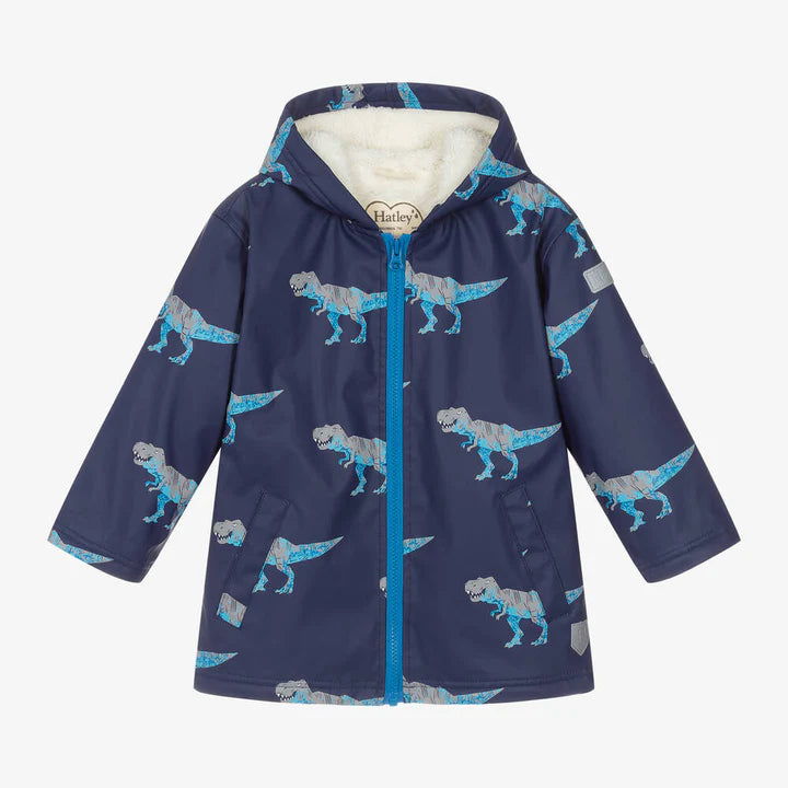 Hatley Boys Blue Driving Cars Preschool Waterproof Raincoat